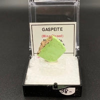 Gaspeite #5 Rare Thumbnail Specimen (Mt. Edwards Mine, Western Australia)
