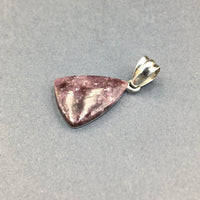Lepidolite Purple Mica Gemstone on Sterling Silver Pendant by Tim Grasso