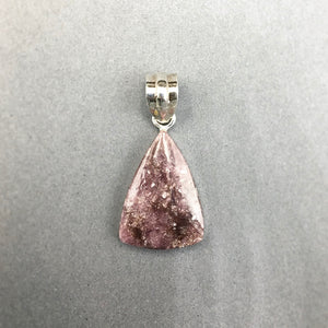 Lepidolite Purple Mica Gemstone on Sterling Silver Pendant by Tim Grasso