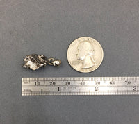 Meteorite Campo del Cielo Raw Rough Cut Gemstone Sterling Silver Pendant
