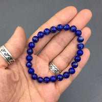 Lapis Lazuli Gemstone Bead Stretch Elastic Stone Bracelet