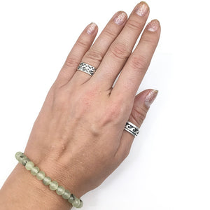 Prehnite Gemstone Bead Stretch Elastic Stone Bracelet