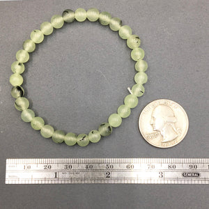 Prehnite Gemstone Bead Stretch Elastic Stone Bracelet