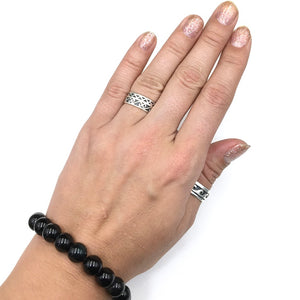 Rainbow Obsidian Gemstone Bead Stretch Elastic Stone Bracelet