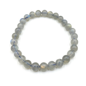 Labradorite Gemstone Bead Stretch Elastic Stone Bracelet