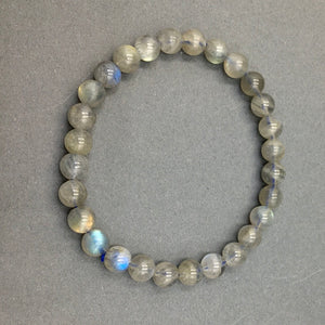 Labradorite Gemstone Bead Stretch Elastic Stone Bracelet