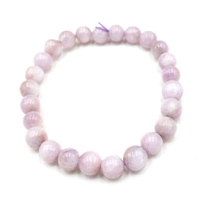 Kunzite Pink Gemstone Bead Stretch Elastic Stone Bracelet