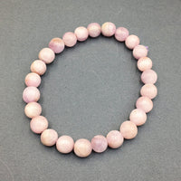 Kunzite Pink Gemstone Bead Stretch Elastic Stone Bracelet
