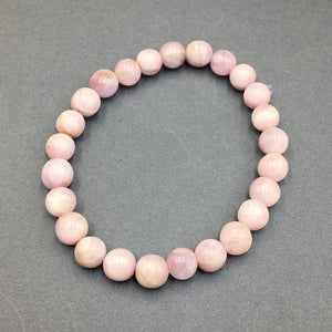 Kunzite Pink Gemstone Bead Stretch Elastic Stone Bracelet