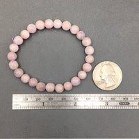 Kunzite Pink Gemstone Bead Stretch Elastic Stone Bracelet
