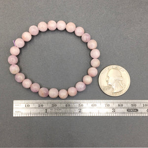 Kunzite Pink Gemstone Bead Stretch Elastic Stone Bracelet