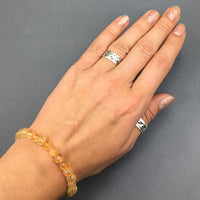 Citrine Gemstone Bead Stretch Elastic Stone Bracelet