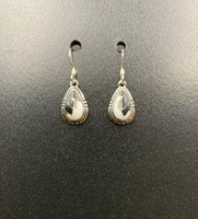 White Buffalo #6 Sterling Silver Dangle Earrings
