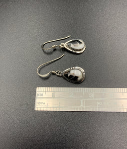 White Buffalo #6 Sterling Silver Dangle Earrings