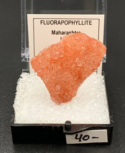 Fluorapophyllite #5 Pink Apophyllite Thumbnail Specimen (Maharashtra, India)