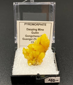 Pyromorphite #4 Thumbnail Specimen (Daoping Mine, Gongcheng Co., China)