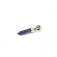 Amethyst Miniature Crystal Point Sterling Silver Pendant