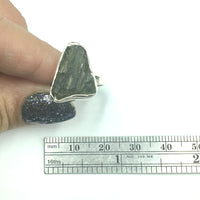 Moldavite Natural Tektite Raw US Size 5 Sterling Silver Ring
