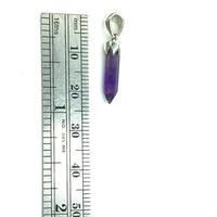 Amethyst Miniature Crystal Point Sterling Silver Pendant