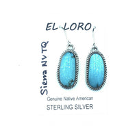 Sierra Nevada Turquoise #1 Natural Sterling Silver Dangle Earrings