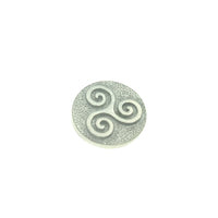 Triskelion Pocket Charm Lead-free Pewter Stone
