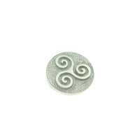 Triskelion Pocket Charm Lead-free Pewter Stone