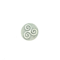 Triskelion Pocket Charm Lead-free Pewter Stone
