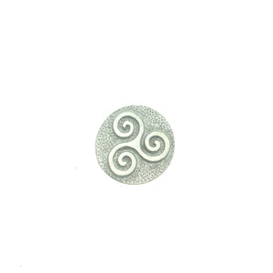 Triskelion Pocket Charm Lead-free Pewter Stone