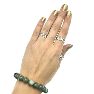 Jade Gemstone Bead Stretch Elastic Stone Bracelet