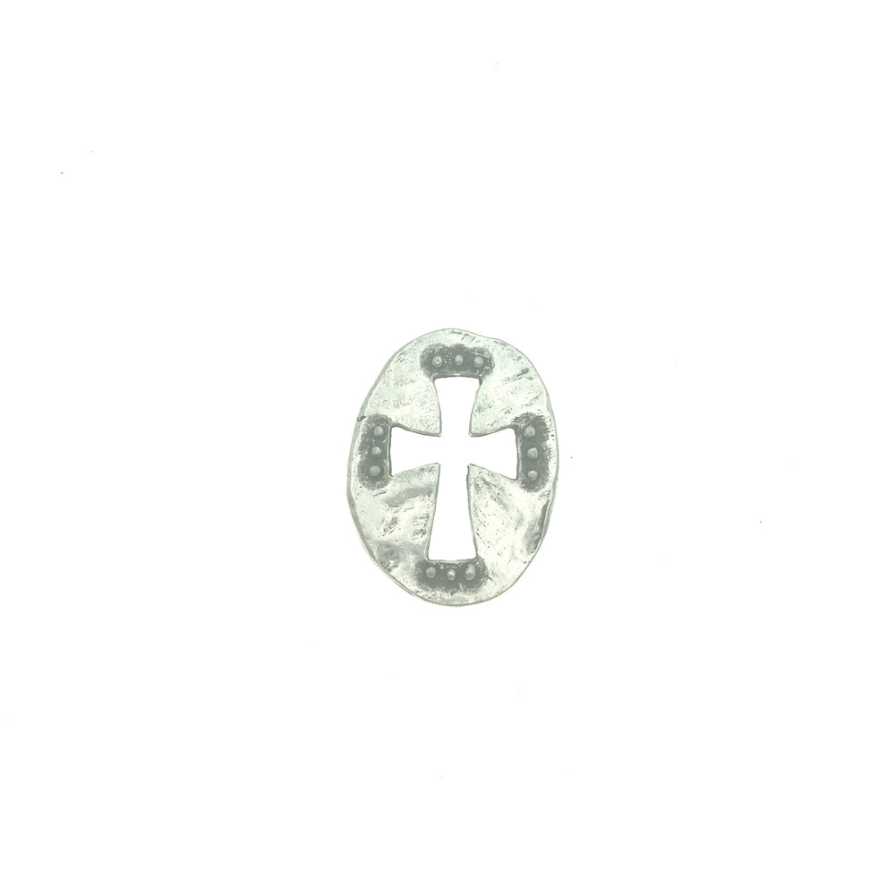 Byzantine Cross Pocket Charm Lead-free Pewter Stone