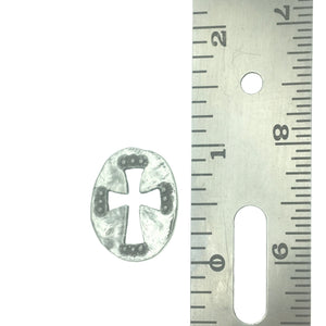 Byzantine Cross Pocket Charm Lead-free Pewter Stone