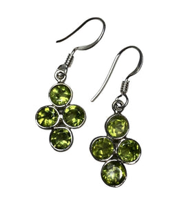 Peridot Sterling Silver Dangle Earrings