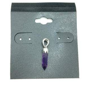 Amethyst Miniature Crystal Point Sterling Silver Pendant