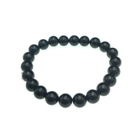 Black Tourmaline Gemstone Bead Stretch Elastic Stone Bracelet