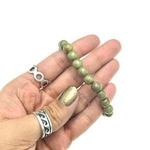 Jade Gemstone Bead Stretch Elastic Stone Bracelet