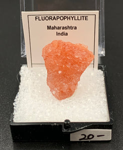 Fluorapophyllite #2 Pink Apophyllite Thumbnail Specimen (Maharashtra, India)