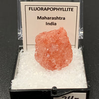 Fluorapophyllite #1 Pink Apophyllite Thumbnail Specimen (Maharashtra, India)