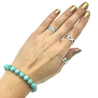 Amazonite Gemstone Bead Stretch Elastic Stone Bracelet
