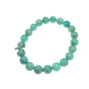 Amazonite Gemstone Bead Stretch Elastic Stone Bracelet