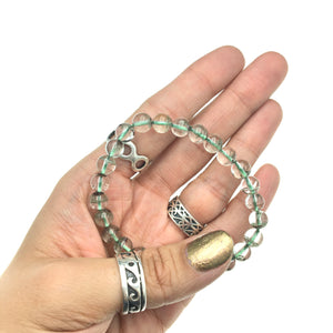 Phantom Quartz Gemstone Bead Stretch Elastic Stone Bracelet