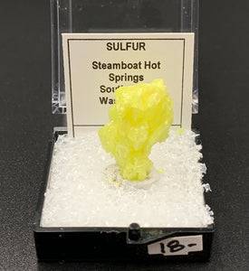 Sulfur #1 Thumbnail Specimen (Steamboat Hot Spgs, Nevada)