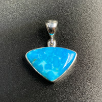 Kingman Turquoise #14 Natural Sterling Silver Pendant