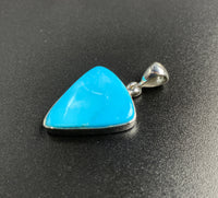 Kingman Turquoise #15 Natural Sterling Silver Pendant
