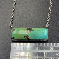 Kingman Turquoise #1 Contemporary Natural Sterling Silver Pendant Necklace