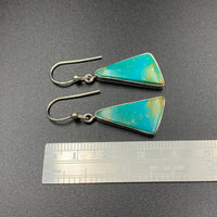 Kingman Turquoise #11 Natural Sterling Silver Dangle Earrings