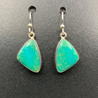 Kingman Turquoise #2 Natural Sterling Silver Dangle Earrings